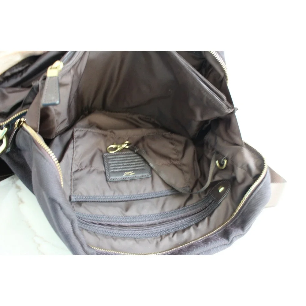 Tumi 73232 Georgetown Forest Briefcase Brown Ballistic Nylon Leather Trim